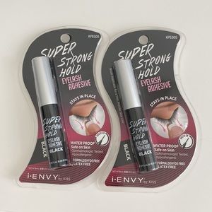 Kiss iEnvy Super Strong Hold Fake False Eyelash Adhesive Glue Black - Pack of 2